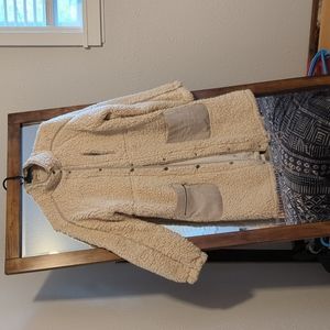 Ascot & Hart Fleece Trench Coat